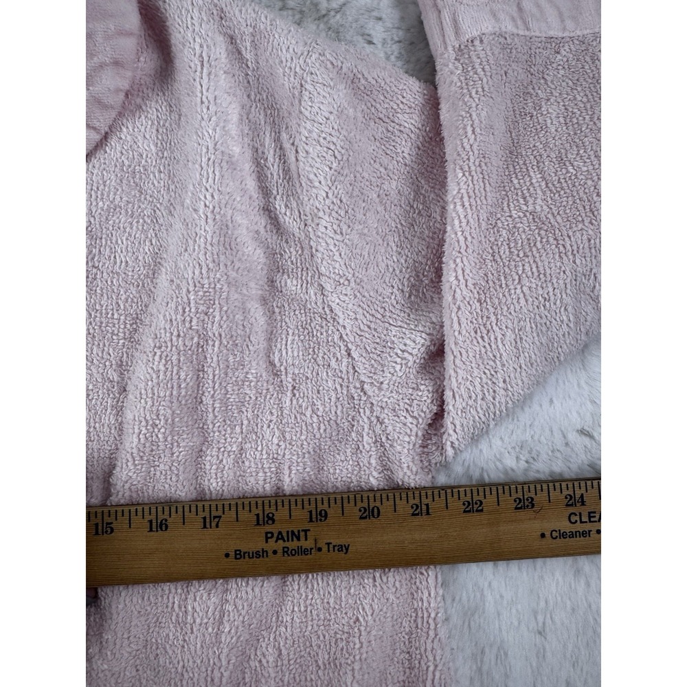 Adonna Bed Jacket French Terry Cloth Lounge Cardigan CottageCore Pink Size M - Picture 7 of 13